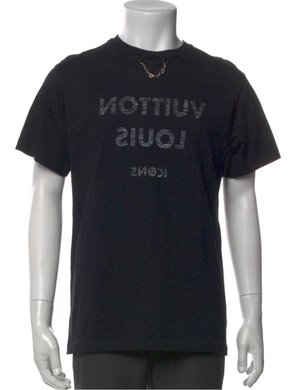 Louis Vuitton Black Graphic Logo Short Sleeve Tee
